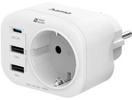 Разклонители Hama мултипортов контакт + USB, в бяло