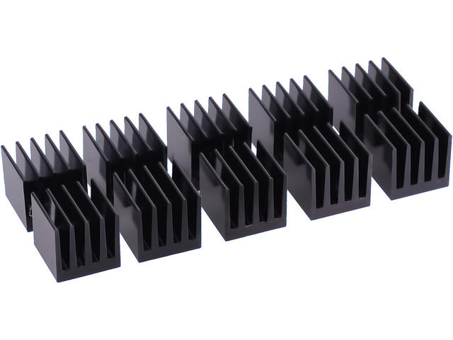 Радиатори Alphacool GPU Ram Alu Heatsinks 15x15mm - black 10 pcs