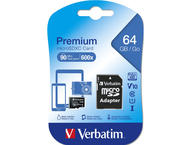 Карти памет Verbatim Premium 64GB U1 MicroSDXC Card