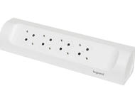 Разклонители Legrand COR, 4X2P+E, ъглов, 1 метър, бял