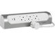 Разклонители Legrand COR, ъглов, шуко, 3X2P+E, USB A+C, 1 м. кабел, бяло/алуминий