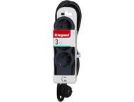 Разклонители Legrand STD, шуко, 3X2P+E, 3м. кабел, черно/сиво