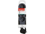 Разклонители Legrand STD, шуко, 3X2P+E, 1,5м. кабел, черно/сиво