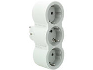 Разклонители Legrand STD, шуко, 2P+E, 16A, 3 фронтални гнезда, бяло/сиво