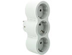 Разклонители Legrand STD, шуко, 2P+E, 16A, 3 фронтални гнезда, бяло/сиво