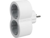 Разклонители Legrand STD, шуко, 2P+E, 16A, 2 фронтални гнезда, бяло/сиво