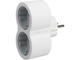Разклонители Legrand STD, шуко, 2P+E, 16A, 2 фронтални гнезда, бяло/сиво