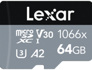 Карти памет 64GB Lexar® High-Performance 1066x microSDXC™ UHS-I, C10 A2 V30 U3