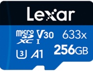 Карти памет 256GB Lexar® High-Performance 633x microSDXC™ UHS-I с SD адаптер, C10 A1 V30 U3