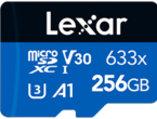 Карти памет 256GB Lexar® High-Performance 633x microSDXC™ UHS-I с SD адаптер, C10 A1 V30 U3