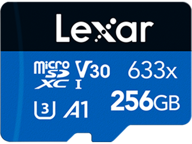 Карти памет 256GB Lexar® High-Performance 633x microSDXC™ UHS-I с SD адаптер, C10 A1 V30 U3