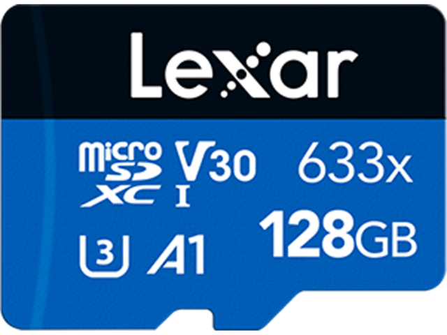 Карти памет 128GB Lexar® High-Performance 633x microSDXC™ UHS-I с SD адаптер, C10 A1 V30 U3
