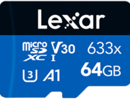 Карти памет 64GB Lexar® High-Performance 633x microSDXC™ UHS-I с SD адаптер, C10 A1 V30 U3