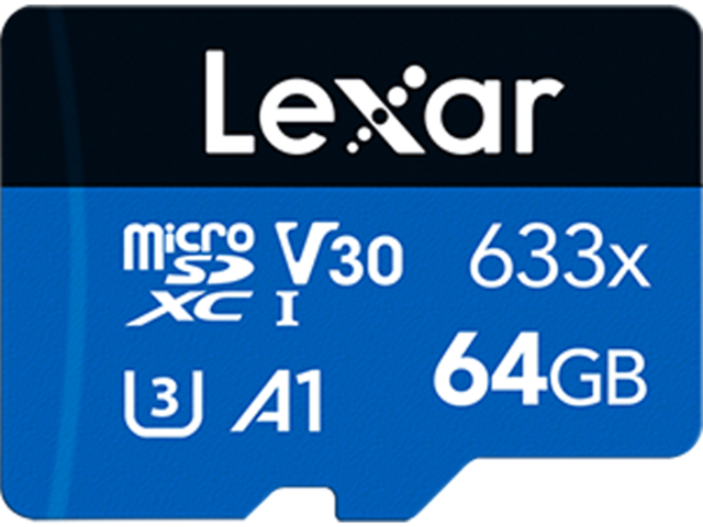 Карти памет 64GB Lexar® High-Performance 633x microSDXC™ UHS-I с SD адаптер, C10 A1 V30 U3