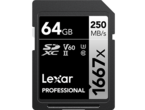 Карти памет 64GB Lexar® Professional 1667x SDXC™ UHS-II, C10 V60 U3