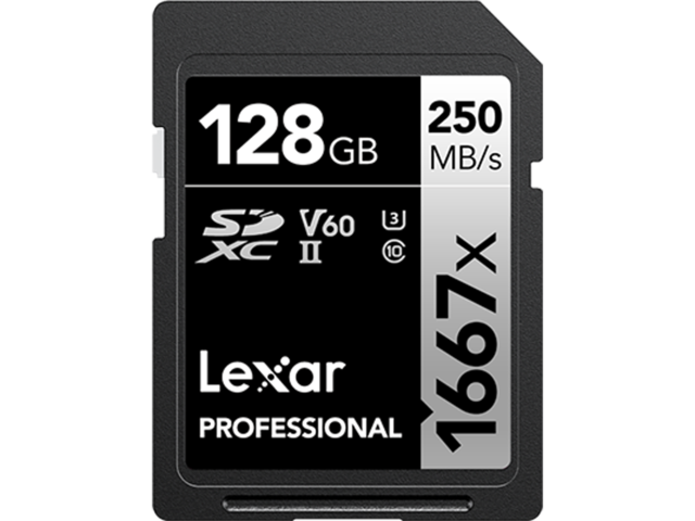 Карти памет 128GB Lexar® Professional 1667x SDXC™ UHS-II, C10 V60 U3