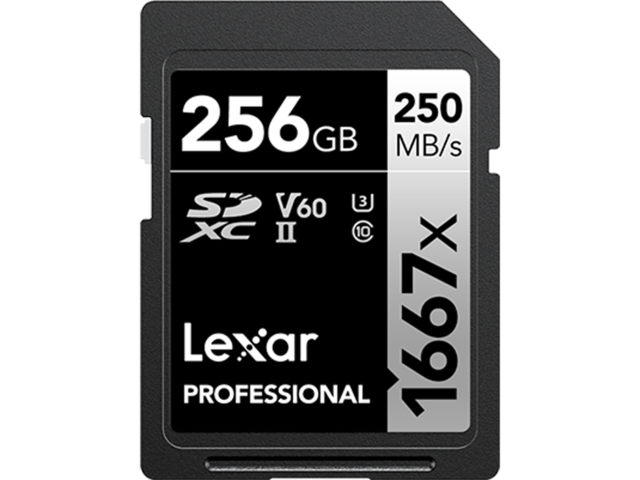 Карти памет 256GB Lexar® Professional 1667x SDXC™ UHS-II, C10 V60 U3