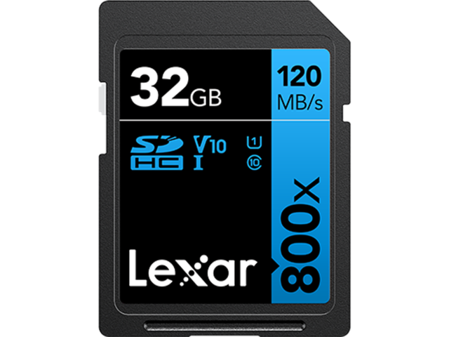 Карти памет 32GB Lexar® Professional 800x SDHC™ UHS-I, C10 V10 U1