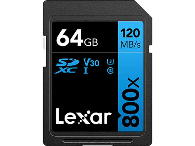 Карти памет 64GB Lexar® Professional 800x SDHC™ UHS-I, C10 V10 U1