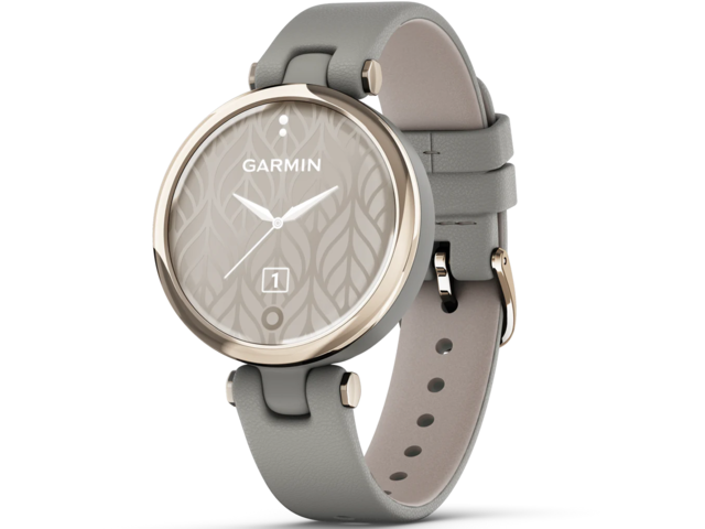 Смарт часовници Garmin Lily Classic Edition - Cream Gold безел с Braloba Gray корпус и италианска кожена каишка