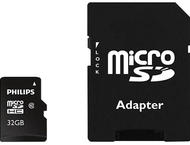 Карти памет Philips microSDHC card 32GB Class 10 с SD адаптер