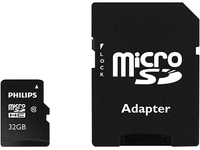 Карти памет Philips microSDHC card 32GB Class 10 с SD адаптер