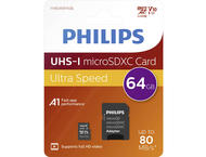 Карти памет Philips microSDHC card 64GB Class 10 с SD адаптер