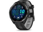 Смарт часовници Garmin Forerunner 965 DLC Titanium безел/Black корпус/Black/Powder Grey силиконова каишка