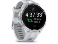 Смарт часовници Garmin Forerunner 965 Titanium безел/Whitestone корпус/Whitestone/Powder Grey силиконова каишка