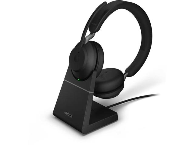 Слушалки Jabra Evolve2 65 Link380a UC Stereo Stand Black