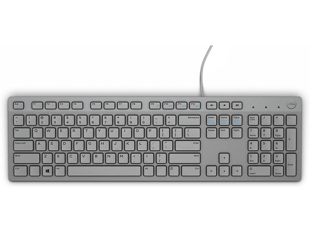 Клавиатури Dell KB216 Wired Multimedia Keyboard US International , Grey