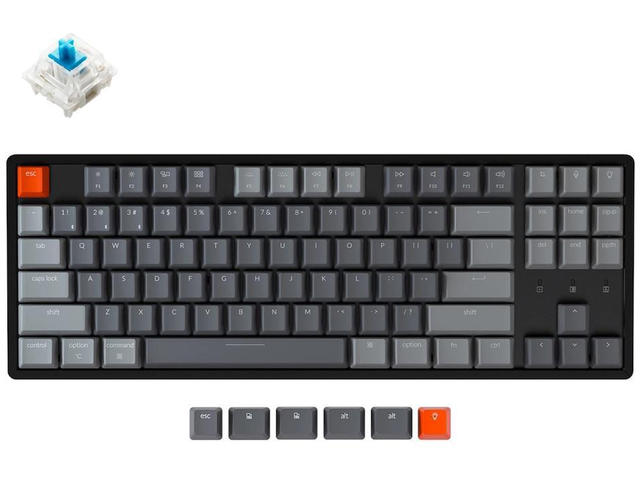 Клавиатури Keychron K8 TKL Gateron Optical Blue Switch