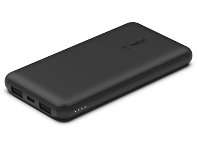 Външни батерии Belkin BOOST CHARGE (10000 mAH) Power Bank with USB-C 15W - Dual USB-A - 15cm USB-A to C Cable - Black