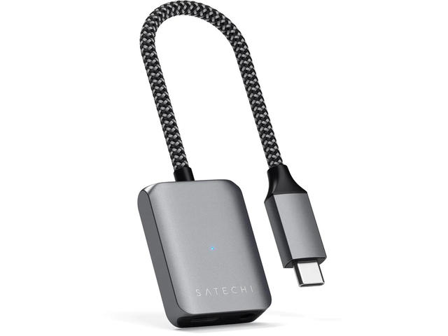 Кабели и Адаптери Satechi USB-C to 3.5mm Audio & PD Adapter - Space Grey