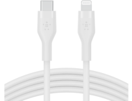 Кабели и Адаптери Belkin BOOST CHARGE Flex Silicone cable USB-C to Lightning - 3M - White