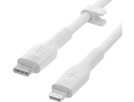 Кабели и Адаптери Belkin BOOST CHARGE Flex Silicone cable USB-C to Lightning - 3M - White