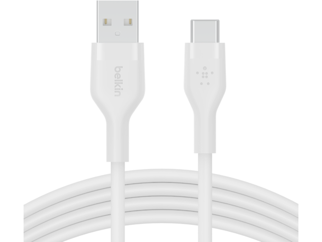 Кабели и Адаптери Belkin BOOST CHARGE Flex Silicone cable USB-A to USB-C - 1M - White