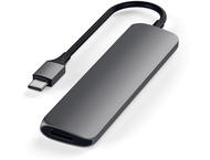 USB Хъб Satechi Aluminum SLIM Type-C MultiPort Adapter - Space Grey