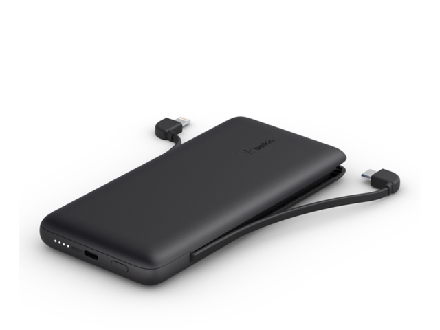 Външни батерии Belkin BOOST CHARGE Plus 10K USB-C Power Bank with Integrated Cables - Black