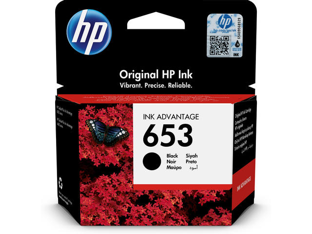 Консумативи HP 653 Black Original Ink Advantage Cartridge