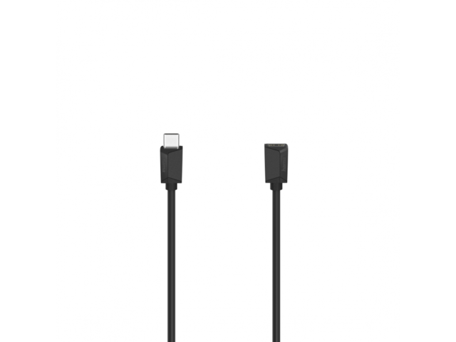 Кабели и Адаптери HAMA Full-Featured, USB-C женско - USB-C мъжко, 0.5 м, USB 3.2 Gen1, черен