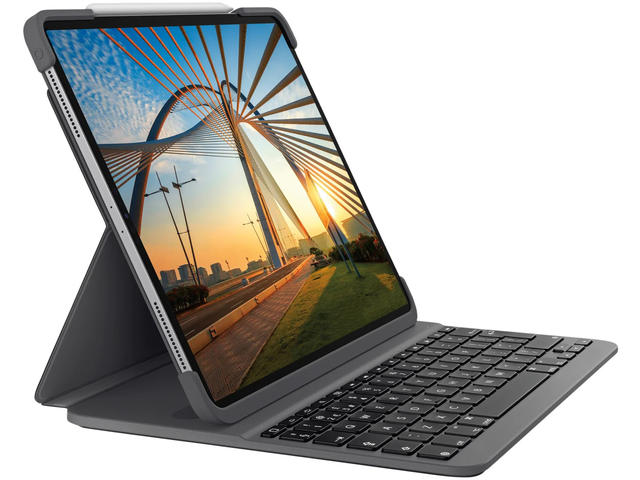 Клавиатури Logitech Slim Folio Pro за 11-инчов iPad Pro (1-во, 2-ро, 3-то и 4-то поколение) - Graphite UK