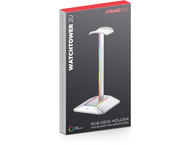 Стойки за слушалки FragON - Watchtower 2U RGB headset & headphone holder, Silver 