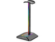 Стойки за слушалки FragON - Watchtower 2U RGB headset & headphone holder, Black