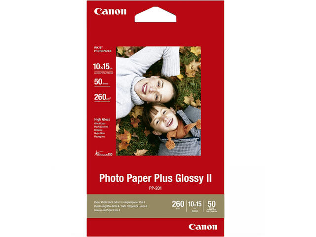 Хартия Canon Plus Glossy II PP-201, 10 x 15 см