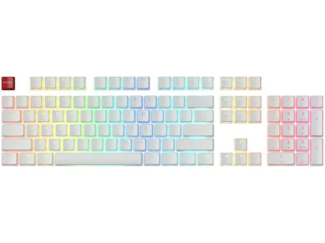 Капачки за клавиатури Glorious Aura PBT Doubleshot 105-Keycap White US-Layout