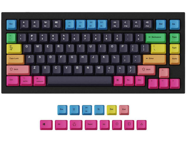 Капачки за клавиатури Keychron Rainbow 96-Keycap Set PBT Dye-Sub US Layout 