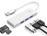 USB Хъб Orico USB 3.0 PAPW3AT-U3-015, бял