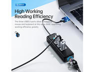 USB Хъб Orico USB 3.0 PW3UR-U3-015-BK