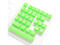 Капачки за клавиатури  Ducky Green 31-Keycap Set Rubber Backlit Double-Shot US Layout
